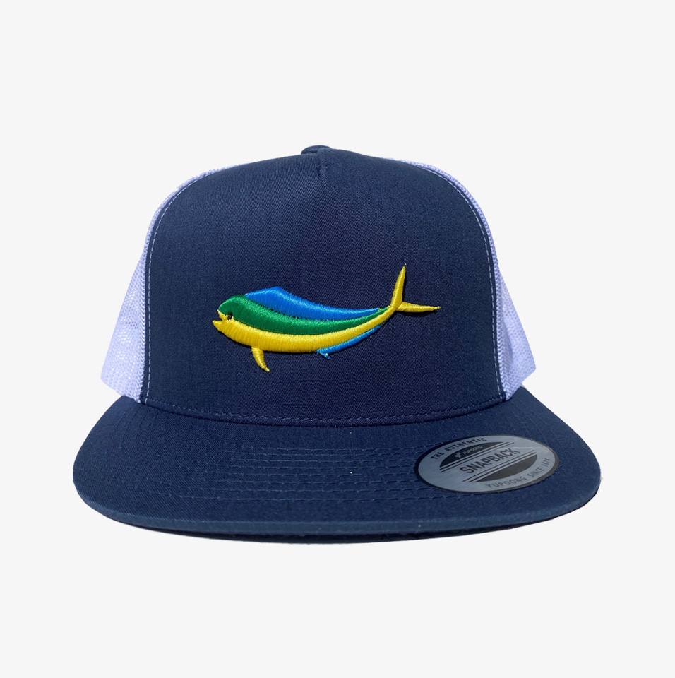 Flying Fisherman Mahi Trucker Hat - Blue/White